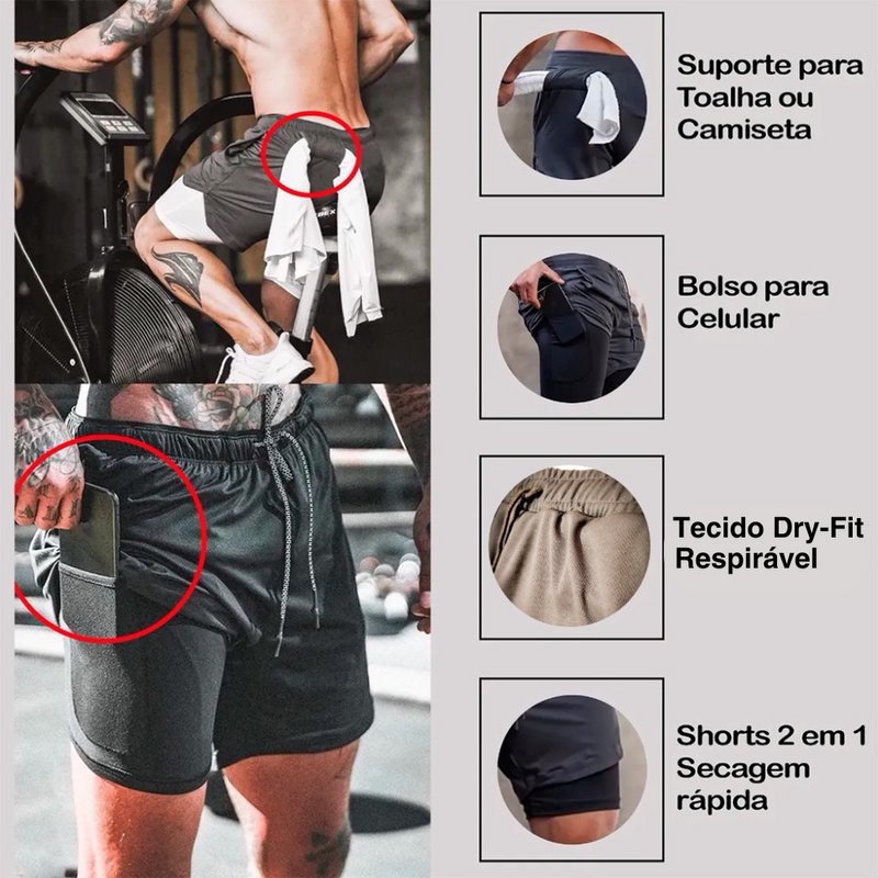 Shorts FlexFit de Compressão