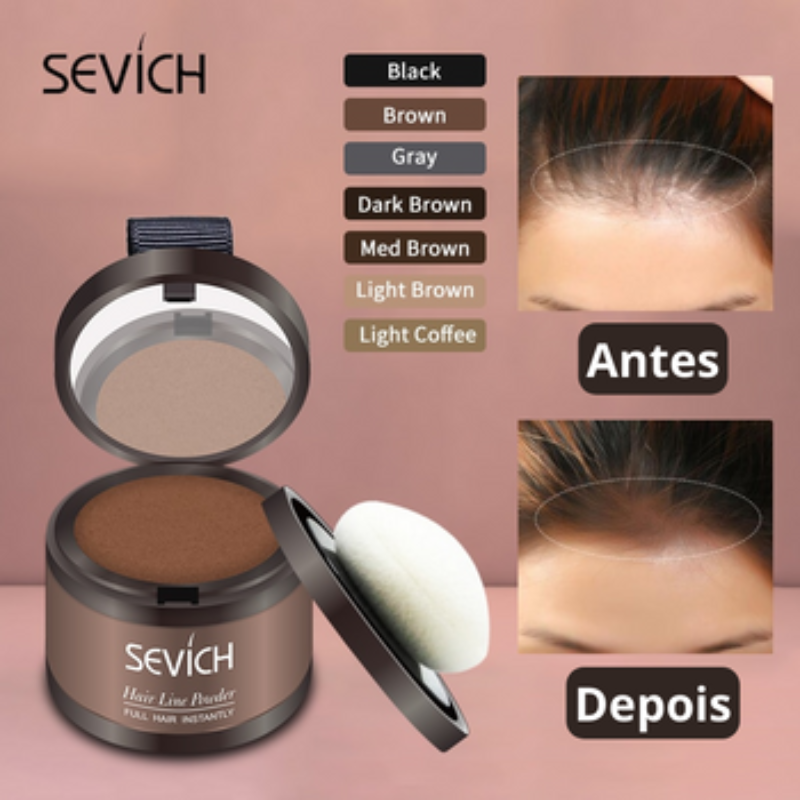 Sevich Tinta em Pó para Cabelo - Cor Natural a Prova D'água