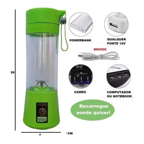 Mini Liquidificador Portátil Shake Take Juice Cup 6 Lâminas Recarregável